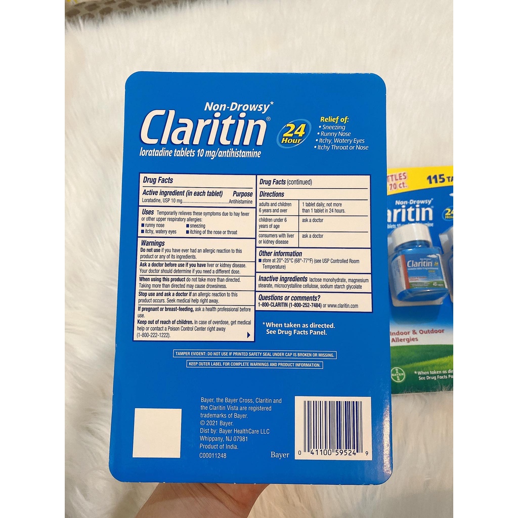 Viên Claritin 24h 115 viên