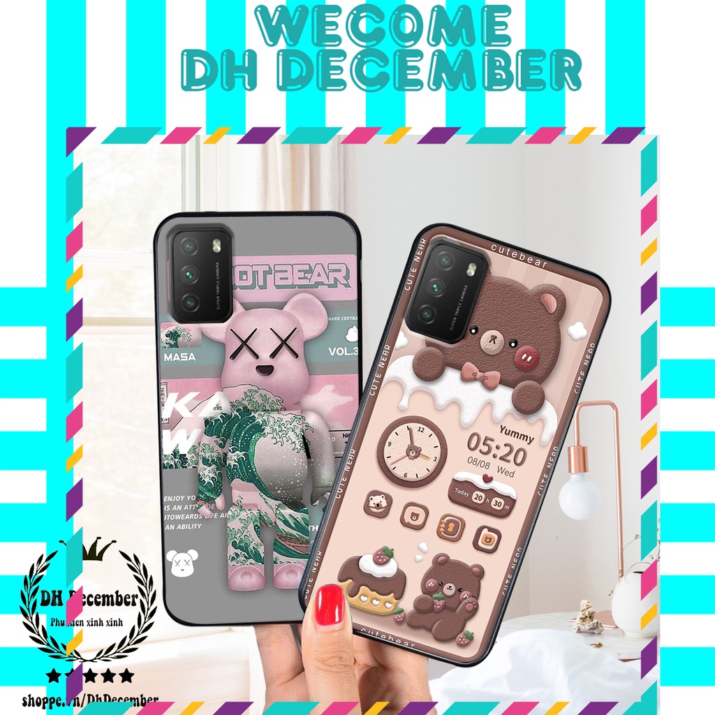 Ốp lưng Xiaomi POCO M3 in hình 3D GẤU HỒNG-GẤU BE3R -XINH XẺO CỰC ĐẸP