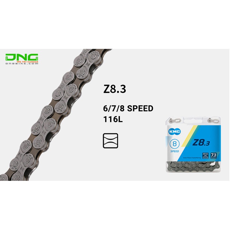 Xích xe đạp KMC Z8.3 6/7/8 speed Full box