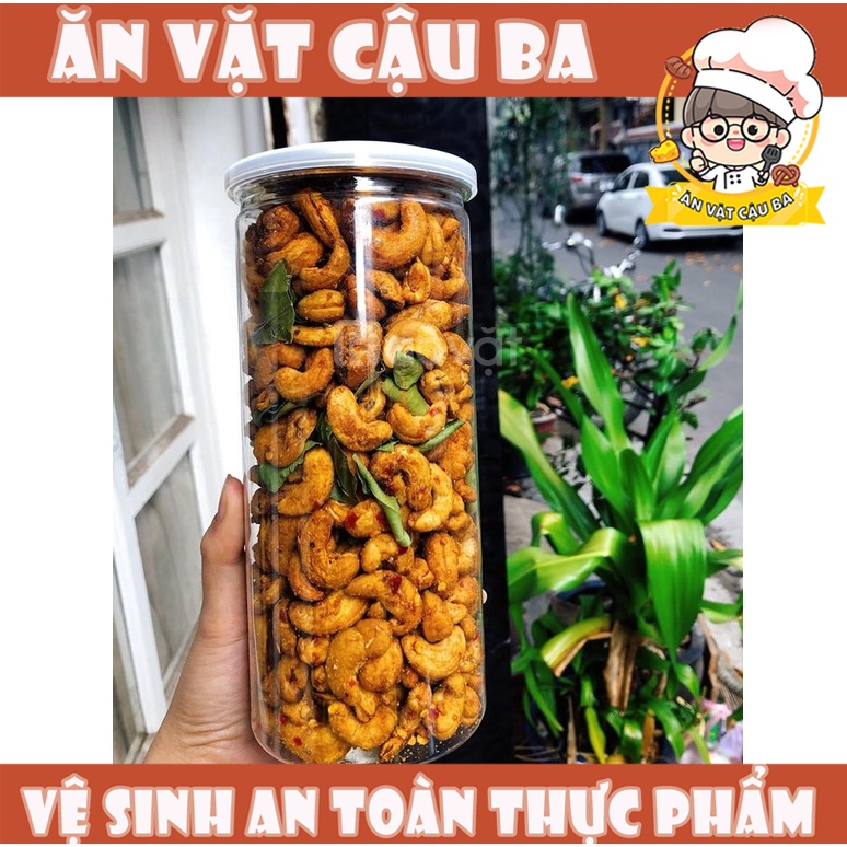 Hạt Điều Rang Tỏi Ớt Loại 1 Lon Pet 930ml [Loại Đặc Biệt][FREE SHIP] Hàng ngon | Ăn Vặt Cậu Ba KL 500Gram