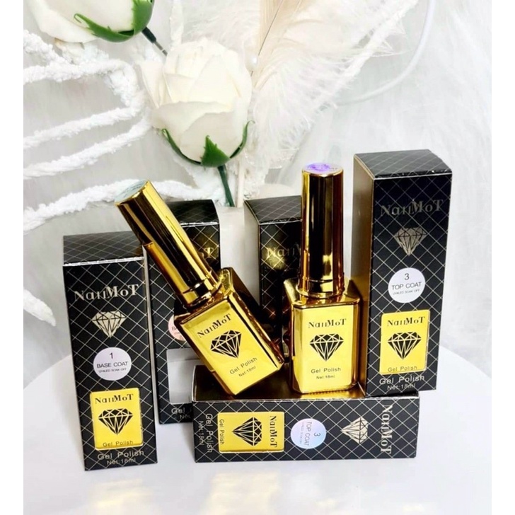 Base top NailMoT Mỹ, liên kết base, bóng top, chai 18ml