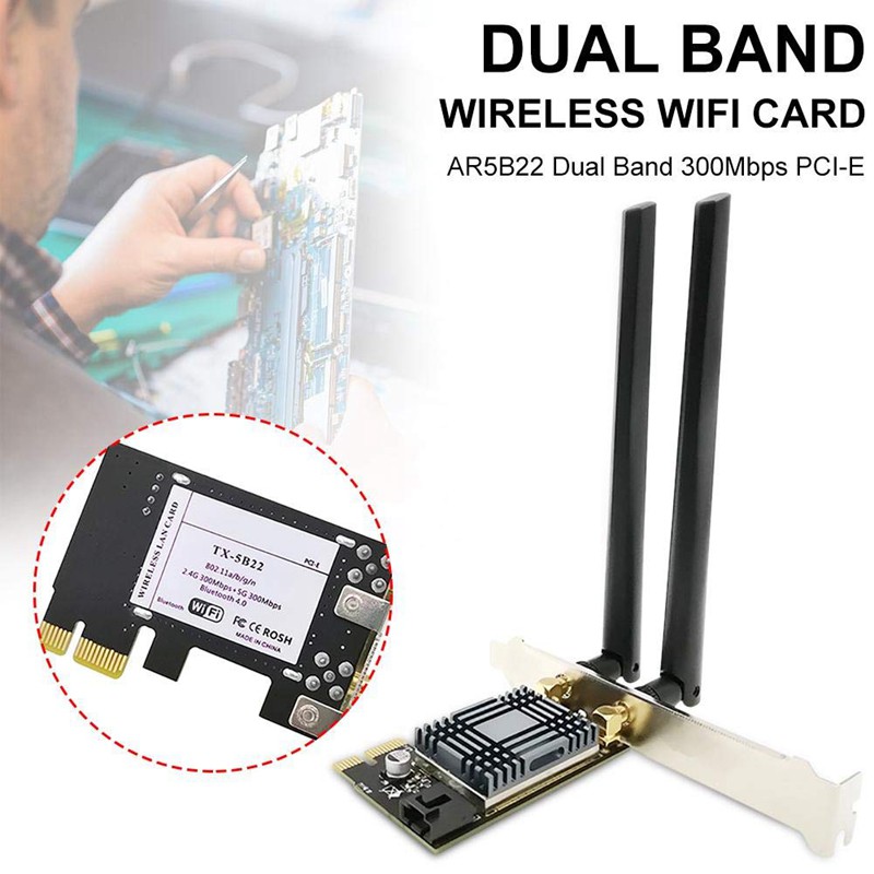 N1202 AR5B22 2.4G/5G Dual Band PCIE Network Card with Bluetooth 4.0 | BigBuy360 - bigbuy360.vn