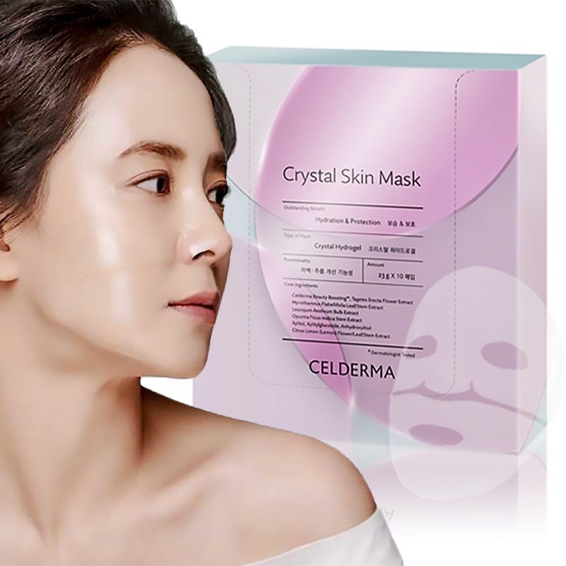 10 Miếng Mặt Nạ Thạch Anh Celderma Crystal Skin Mask 23g