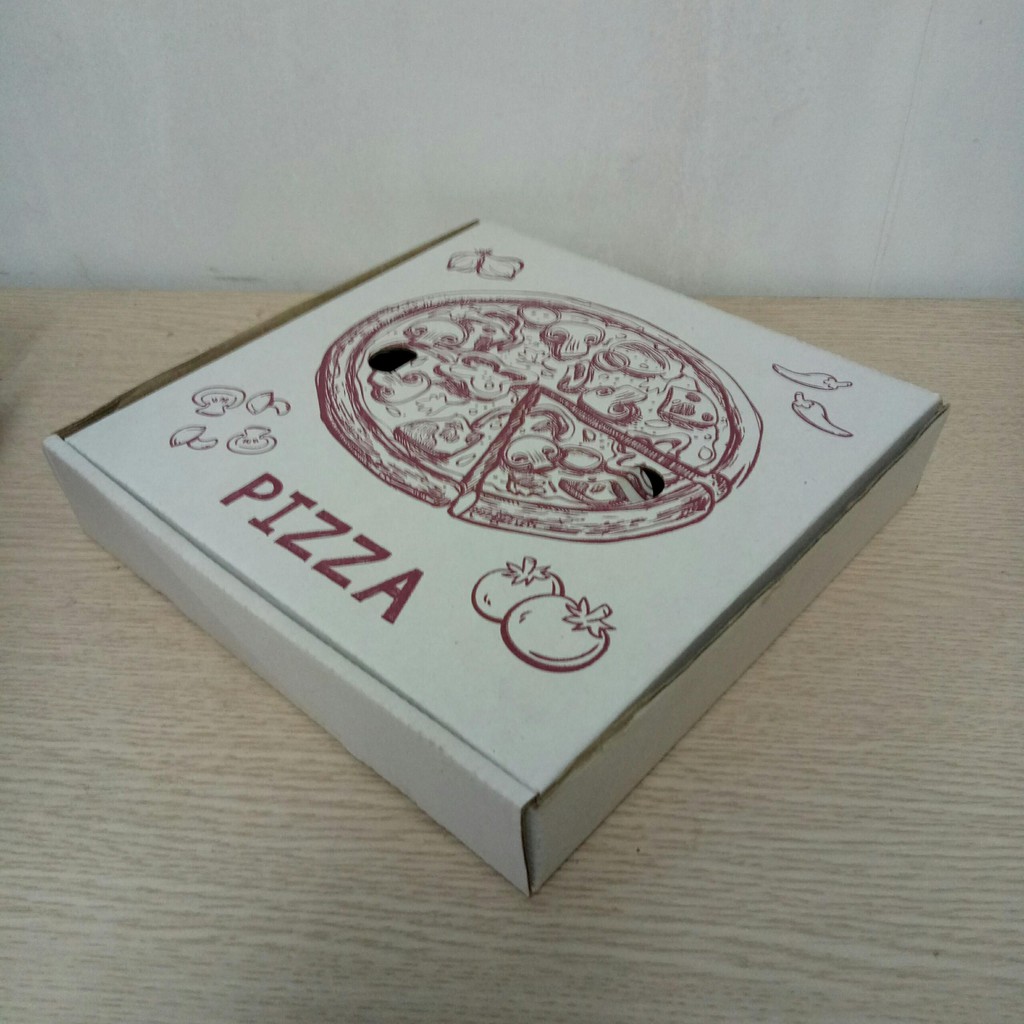 Vỏ hộp đựng bánh pizza hình bánh giá rẻ kt: 21x21x4cm