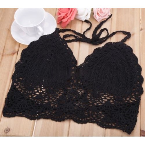 ☛☏❤Hot Women Sexy Crochet Unpadded Bralette Bralet Bra Bustier Tank Crop Top Blouse | BigBuy360 - bigbuy360.vn