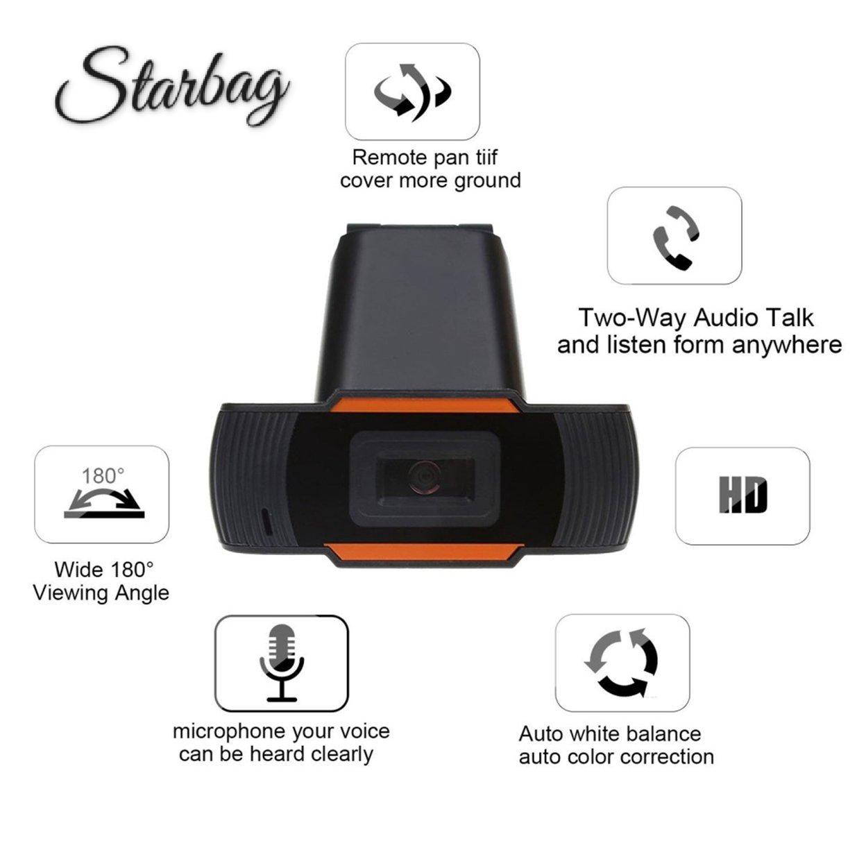 [star] HD USB camera Built-in noise reduction microphone White light design Broadly compatible Auto focus Plug and play | BigBuy360 - bigbuy360.vn