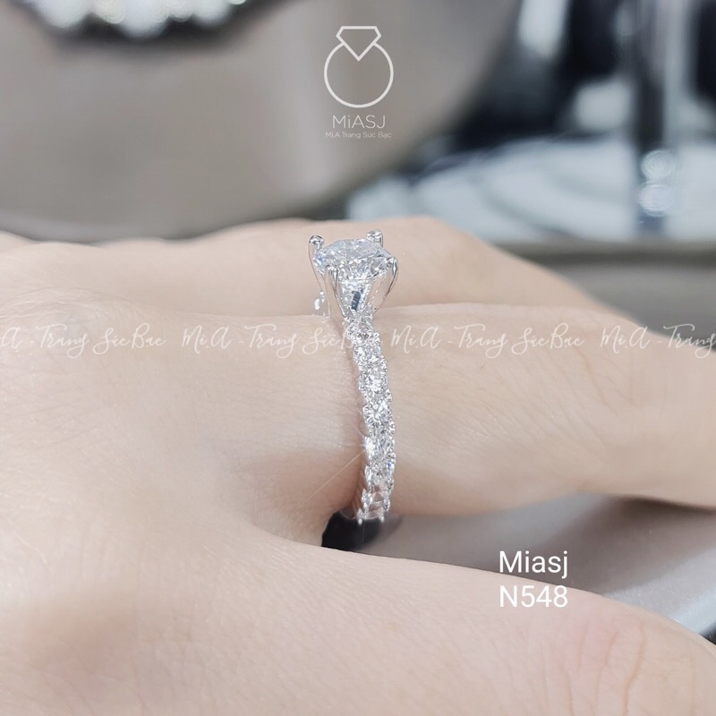 Nhẫn nữ bạc Ý S925 MiASJ nạm đá Cz cao cấp N548
