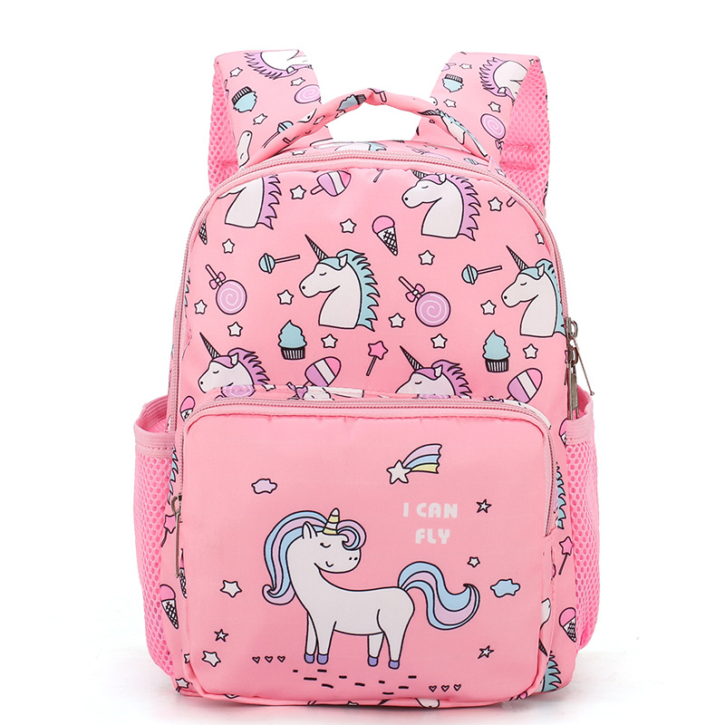 Phim hoạt hình dễ thương Unicorn Trẻ em Sinh viên Ba lô Trường mẫu giáo 1-5 tuổi Lightging Lighting School School Bag