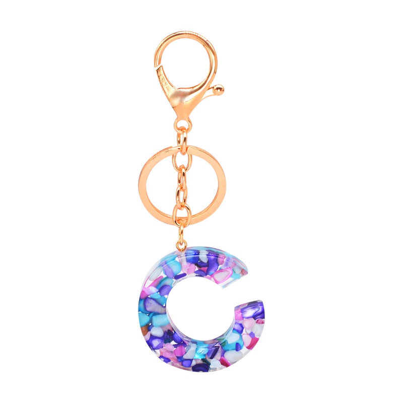 Mới Móc Khóa 26 Chữ Cái Tiếng Anh Bằng Nhựa resin Phong Cách Âu Mỹ Sáng Tạo