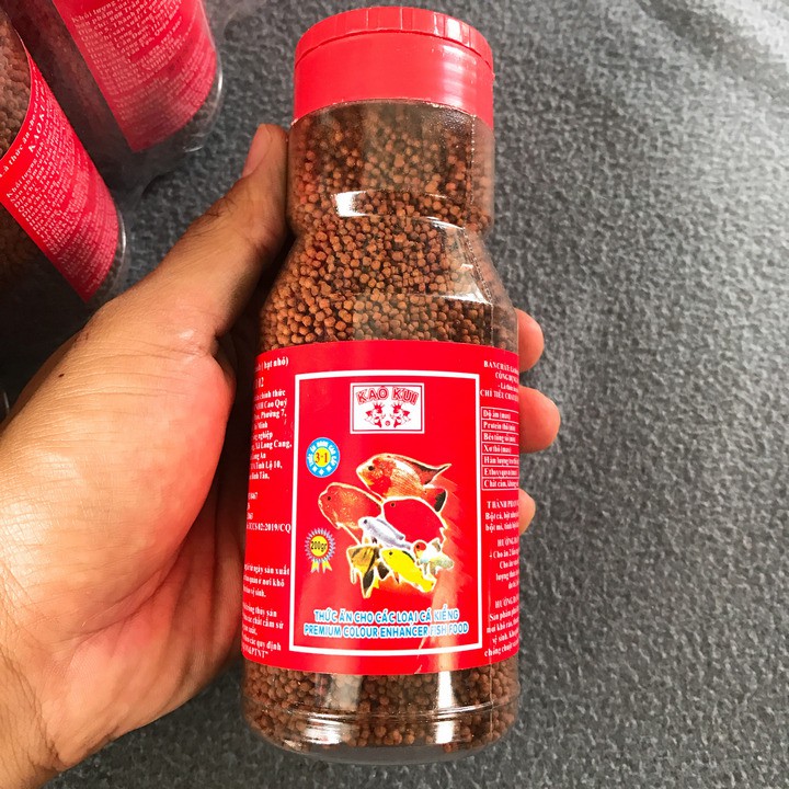 3 Hủ Thức Ăn cho Cá Cảnh Kao Kui Hủ Lớn 150g Viên Nhỏ, Màu Đỏ, Đạm Cao, Mùi Thơm, Kích Thích Cá Ăn
