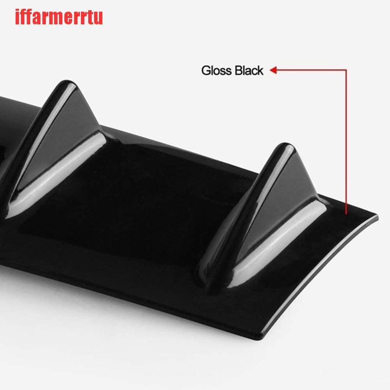 {iffarmerrtu}Shark Fin 5 Wing Lip Diffuser 23"x 6" Rear Bumper Chassis Black ABS Universal HZQ