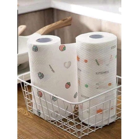 Giấy Lau Đa Năng - Khăn Lau Bếp, Lau Tay 50 Tờ 1 Cuộn Có Thể Giặt Được