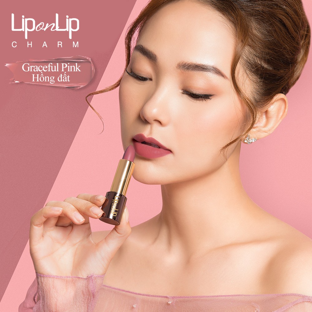 Son lì Collagen siêu mịn Lip On Lip Charm 4g | BigBuy360 - bigbuy360.vn