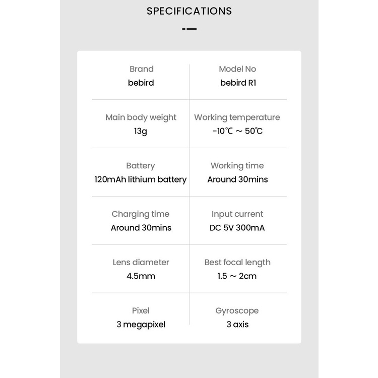 Que lấy ráy tai camera thông minh Xiaomi Bebird R1 300w