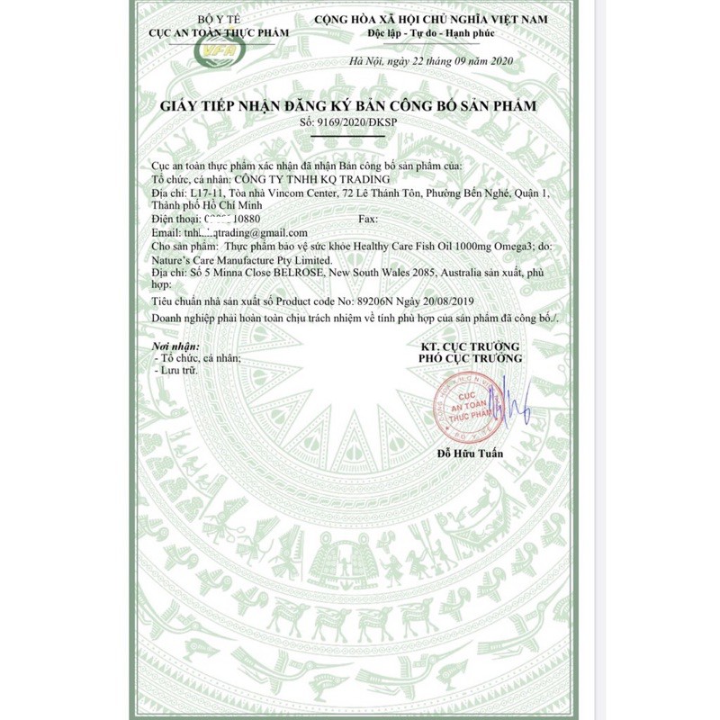 Viên uống Dầu cá Omega3 Healthy Care