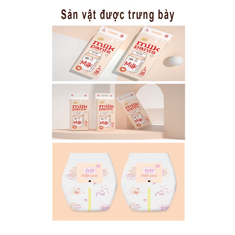 Bỉm quần YiYing tã quần đủ size L38/XL36/XXL34/XXL32 tã bỉm quần dán sơ sinh tã em bé