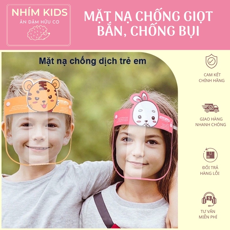 Kính chống giọt bắn phòng ngừa bụi, vi khuẩn cho bé
