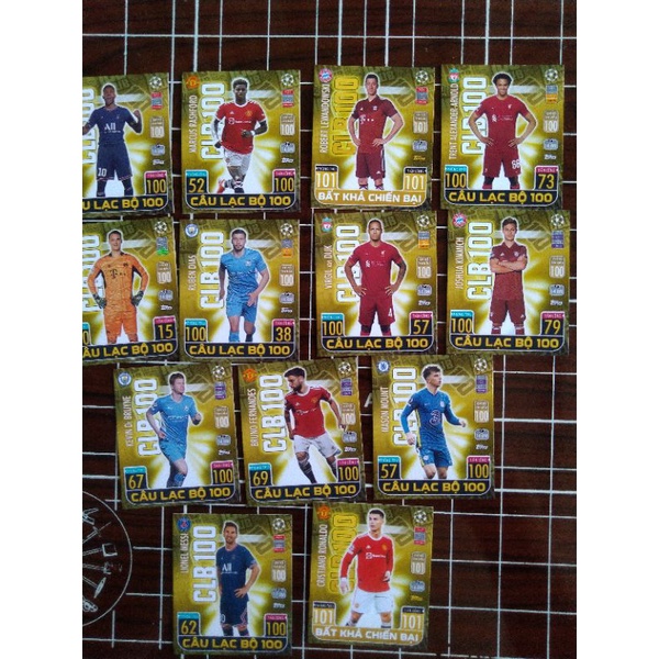 Thẻ cầu thủ bóng đá câu lạc bộ 100 2021/2022 size Poca Match Attax thẻ in ST STORE CARD 115