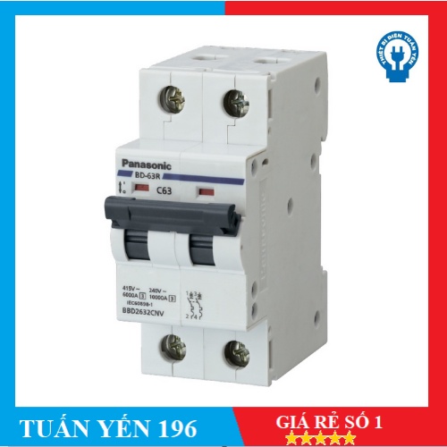 ✅Cầu dao CB tự động Panasonic loại 2 cực-HÀNG CHÍNH HÃNG✅
