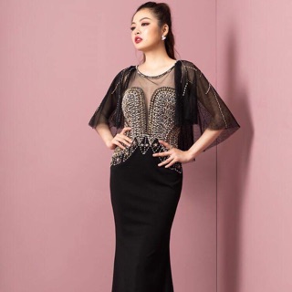 Đầm body dạ hội kết chuỗi siêu sang