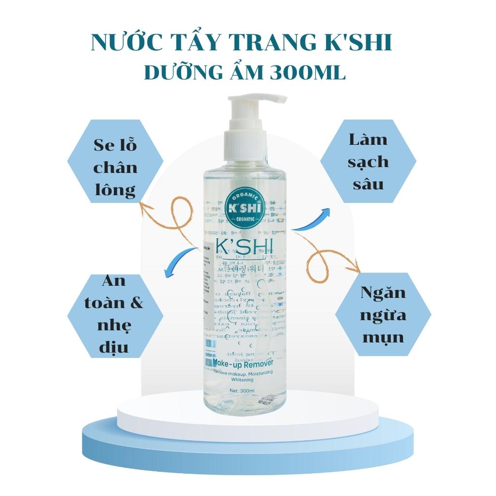 Nước Tẩy Trang K'shi, Tẩy Sạch Lớp Trang Điểm Và Dưỡng Ẩm Cho Da Phù Hợp Với Cả Da Nhạy Cảm 300ml Kshi