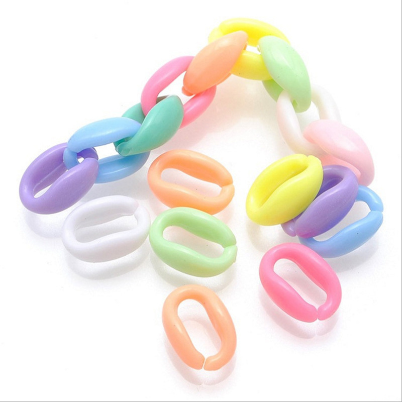 Set 50 vòng nhựa 11x16mm gắn dây xích túi xách
