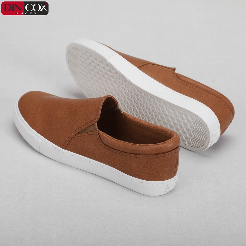 Giày Lười Sneaker Da Nam DINCOX C38 Đơn Giản, Lịch Lãm Tan