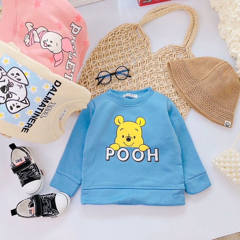 Áo nỉ bông dài tay, áo thun bé gái dài tay size 8-20kgcho bé đi học đi chơi, áo polo bé gái dài tay