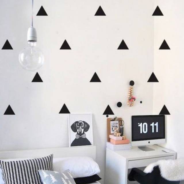 (preorder Code: Hedron) Pattern Wall Sticker Pinterest Triangle