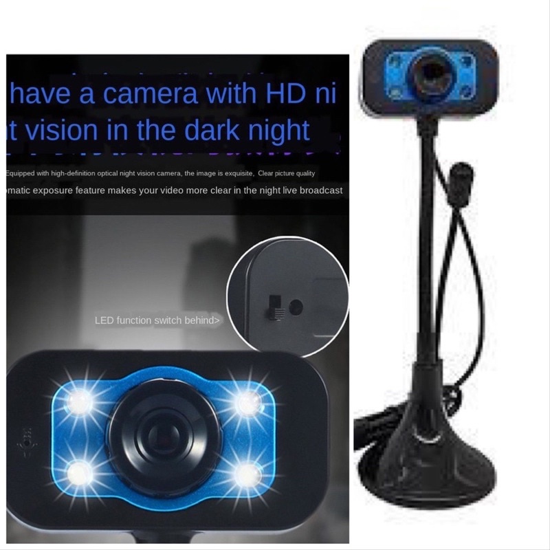 Webcam Dùng Cho Máy Tính Tích Hợp Mic, Trang Bị Hệ Thống  Đèn Led Siêu Sáng Bền Đẹp,Thiết Kế Hiện Đại,Nhỏ gọn Tiện Lợi