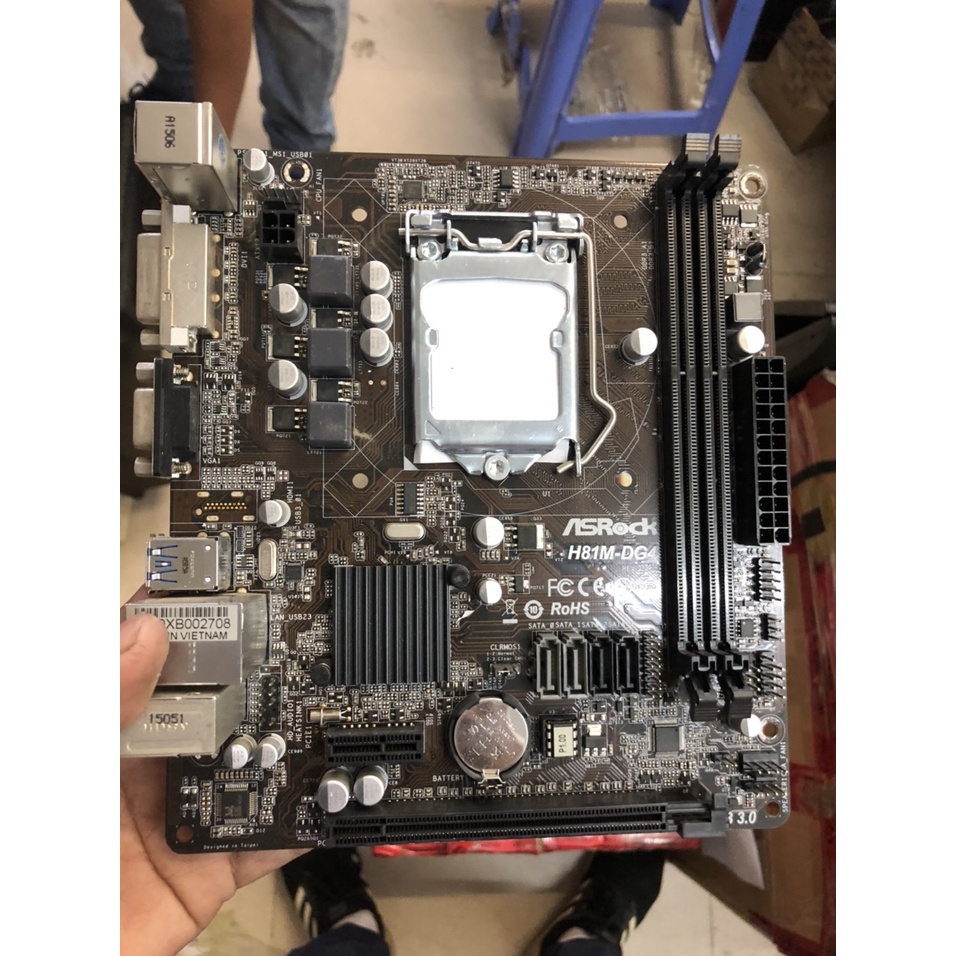 main h81 asrock mới 99% hàng tháo máy socket 1150 đủ hộp chặn