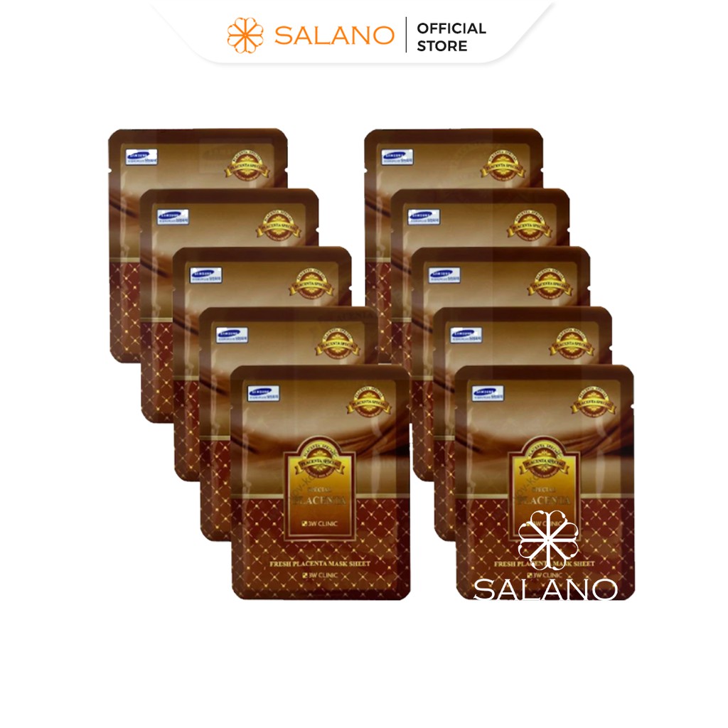 Mặt nạ nhau thai cừu chống lão hóa Hàn Quốc dưỡng da giảm mụn mờ thâm 3W CLINIC SALANO MNSLN08 | BigBuy360 - bigbuy360.vn