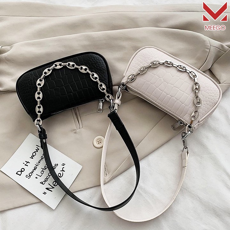 Túi Kẹp Nách Da Vân Rắn Phong Cách Thời Trang Nắng Động MEEGO G1133