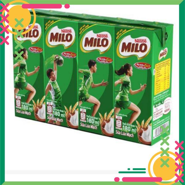 Lốc 4 Hộp Sữa Milo Lúa Mạch 180ml