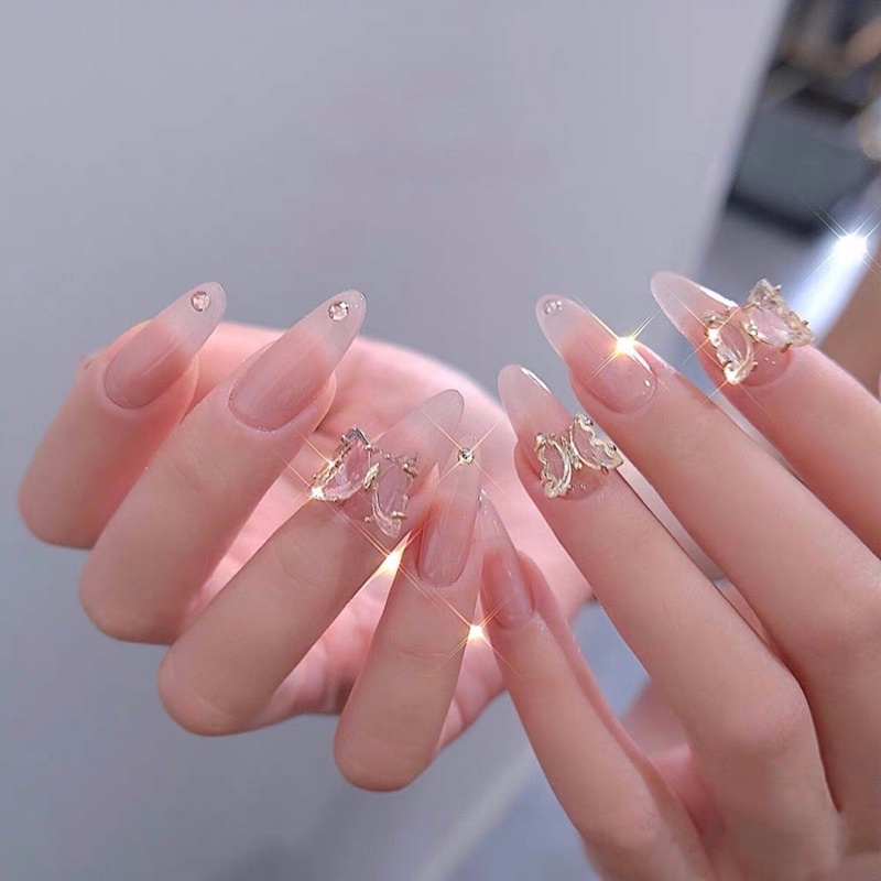 Charm bướm đá xinh lẻ 1c trang trí móng tay/nail