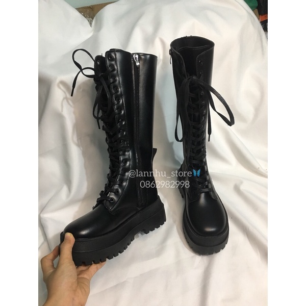 mã B011 - Siêu phẩm Boot Đui Chiến Binh 38.5cm -Đế 5.5m có 2 màu đen trắng