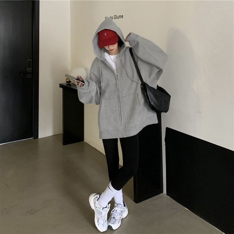 Áo Hoodie Tay Dài Phong Cách Hàn Quốc Thời Trang Cho Nữ