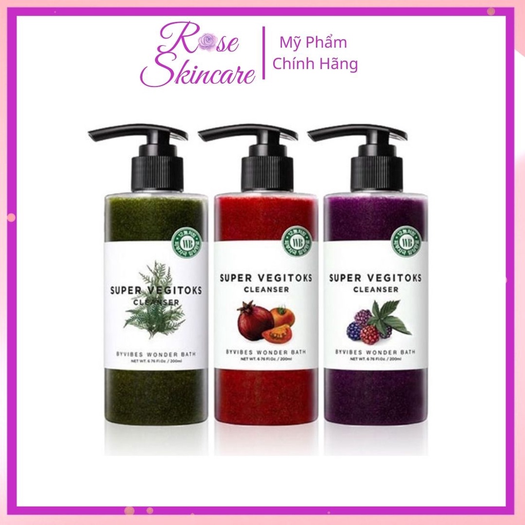 Sữa Rửa Mặt Thải Độc Rau Củ Wonder Bath Super Vegitoks Cleanser