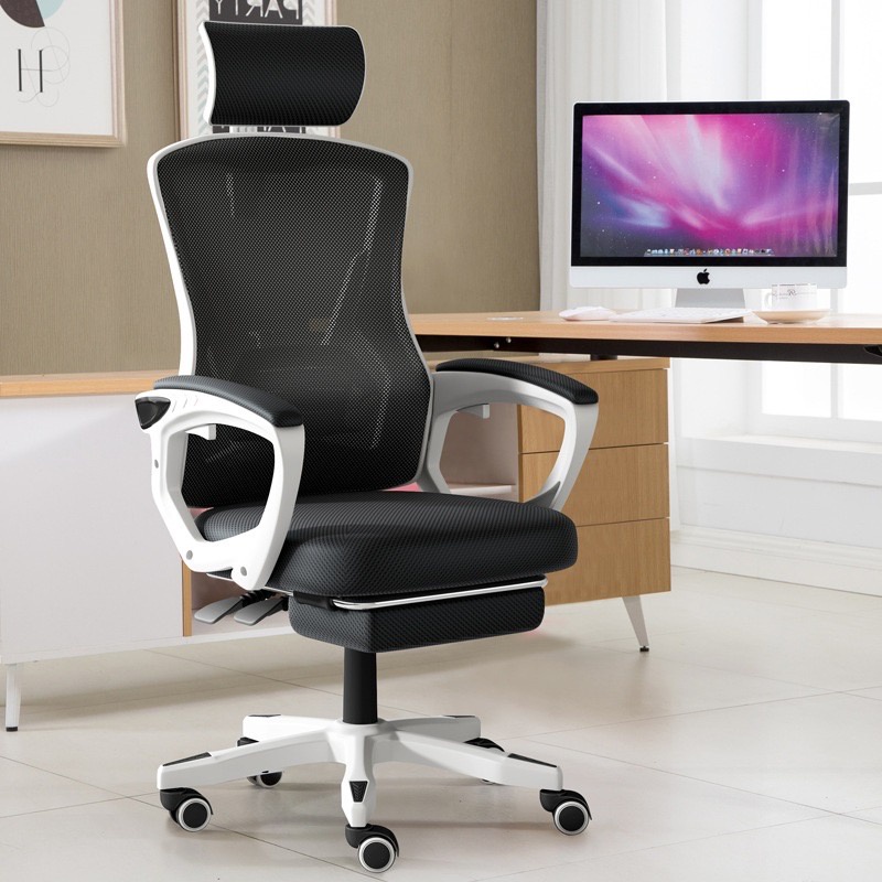 Ghế Gaming - Ghế Xoay Cao Cấp F10 Thiết Kế Công Thái Học Bảo Vệ Cột Sống-Có Tựa Cổ - Tựa Lưng Lưới