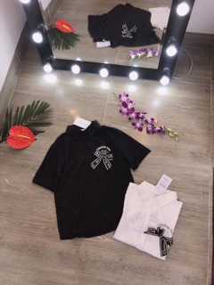 Áo sơ mi cộc tay nơ ngực