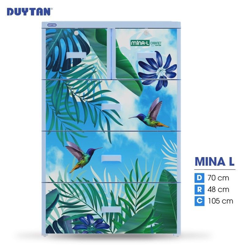 TỦ MINA L 4 TẦNG 5 NGĂN Nhiều mẫu DUY TÂN 70*48*105cm