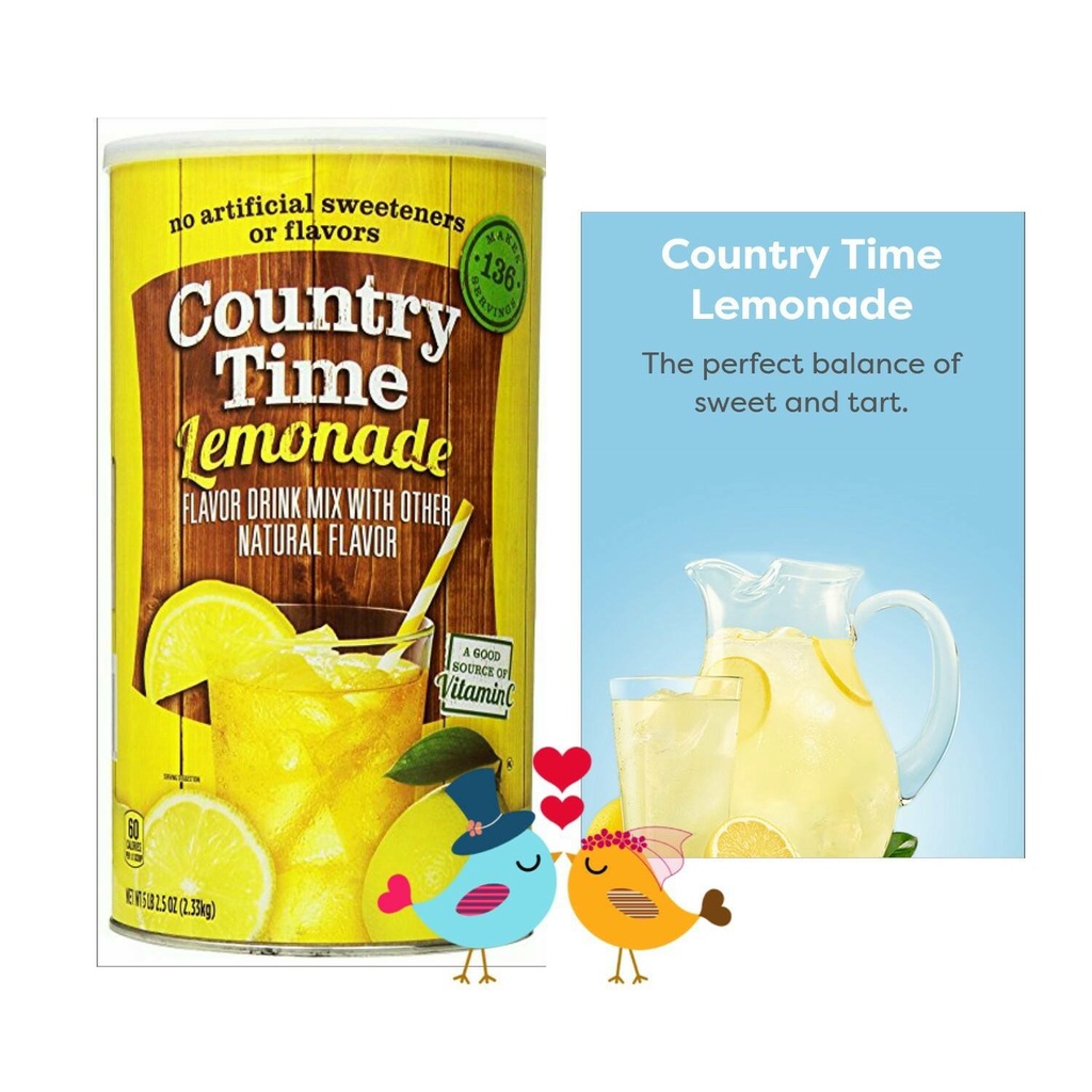 BỘT CHANH COUNTRY TIME LEMONADE 2330g – Hàng Mỹ