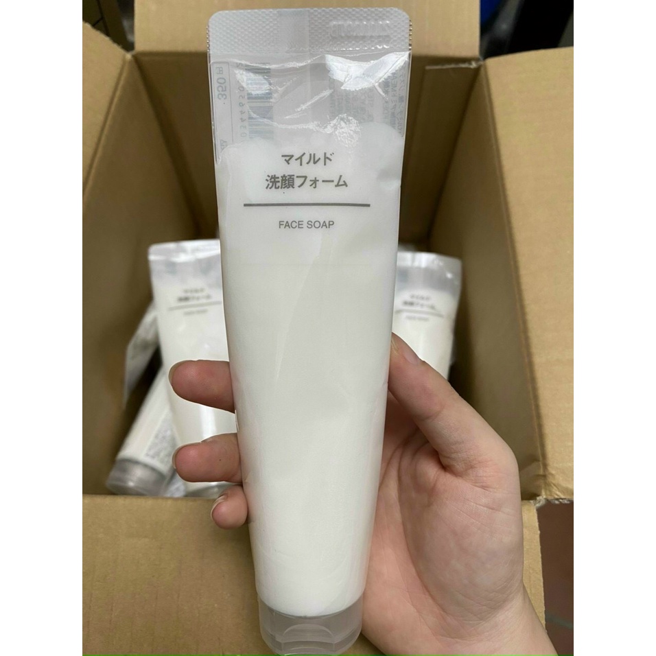 [Mẫu mới 100g] Sữa rửa mặt Muji Face Soap (dòng dịu nhẹ) 100g mẫu mới Nhật Bản