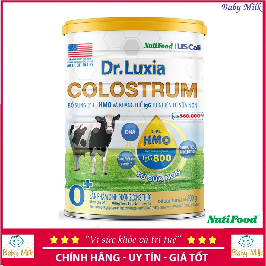 Sữa Dr.Luxia Colostrum 0+ (STEP 1, STEP 2) 800g