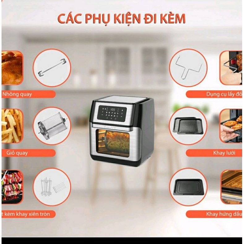 Nồi chiên không dầu kalite Q10, nồi chiên 10lit