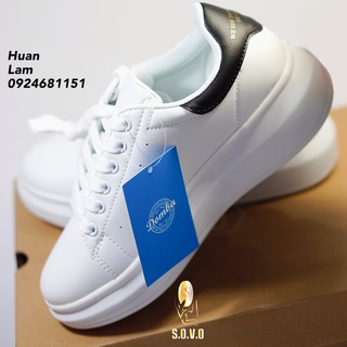 💥𝐆𝐈𝐀́ 𝐆𝐈𝐀̣̂𝐓 𝐆𝐀̂𝐍!!!💥 Giày Unisex Domba gót Đen Mã H-9111