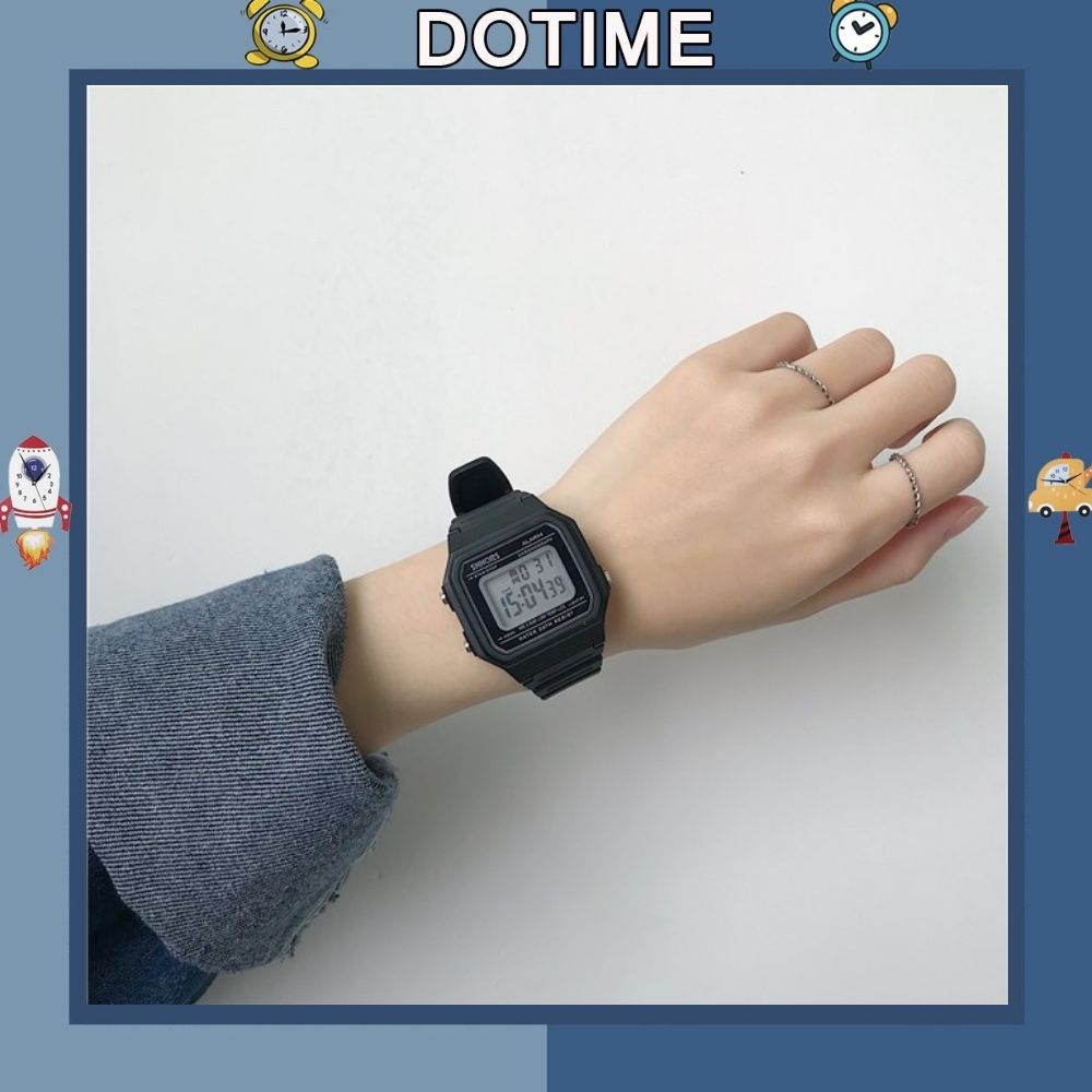 Đồng hồ đeo tay Dotime nam nữ thiết kế dây nhựa cao cấp ZO11