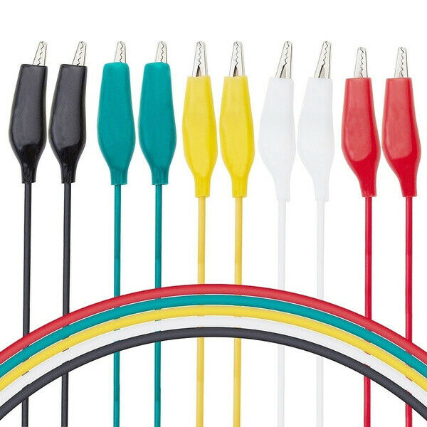 Set 10 dây cáp đầu kẹp cá sấu 50cm tiện lợi