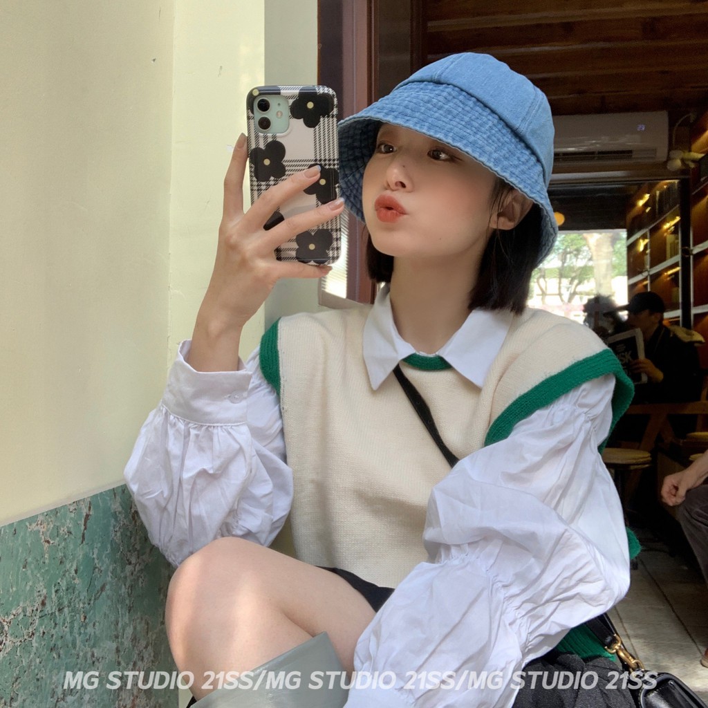 Mũ Tai Bèo MG STUDIO Chất Liệu Denim Thời Trang