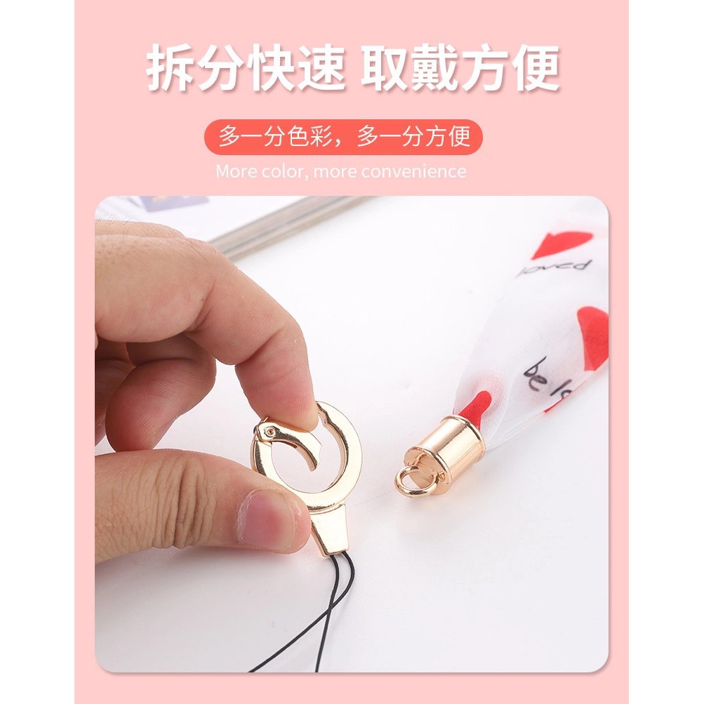 Dây Đeo Điện Thoại Bằng Lụa Ruy Băng Bản Rộng Đa Năng Phong Cách Hàn Quốc Thời Trang